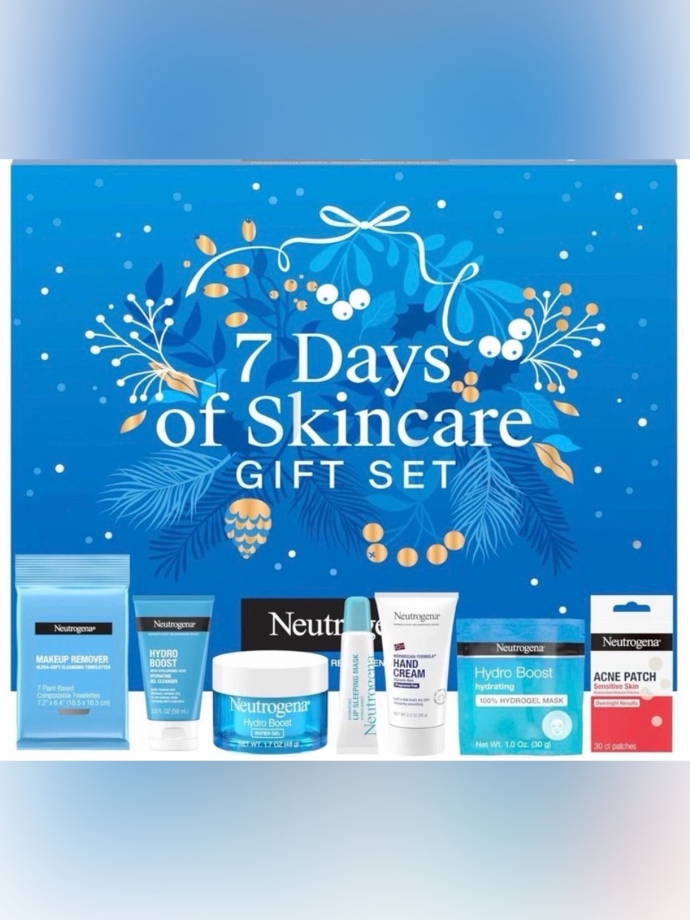 Neutrogena 7 Days of Skincare Gift Set Bundle Box NWT Gift Ready For The Holiday